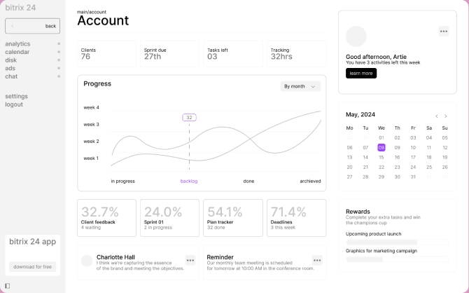 Bitrix24 wireframe 2