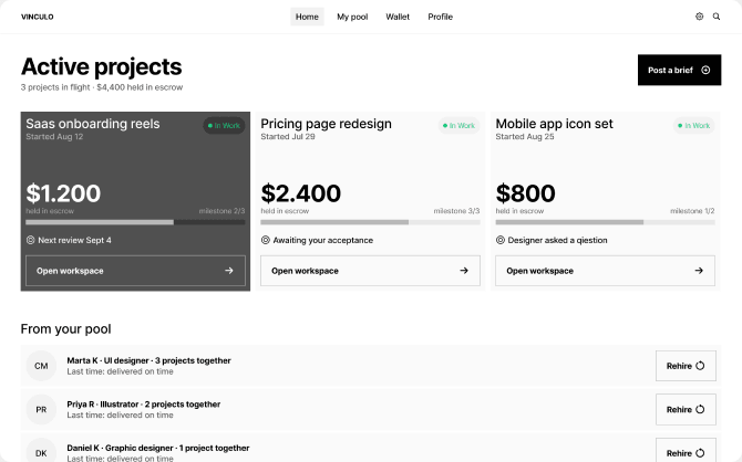 Vinculo wireframe 2