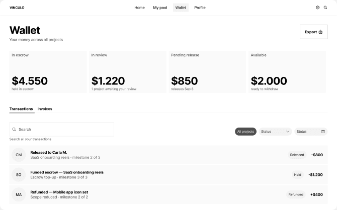 Vinculo wireframe 4