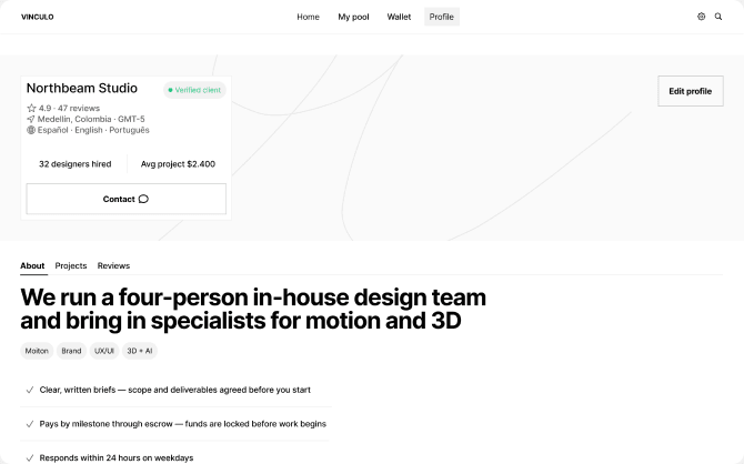 Vinculo wireframe 5